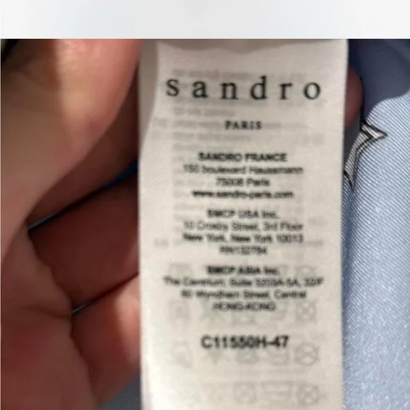 Sandro Blue Patterned Blazer - Picture 3 of 5